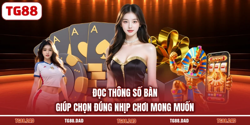 Đọc thông số bàn giúp chọn đúng nhịp chơi mong muốn
